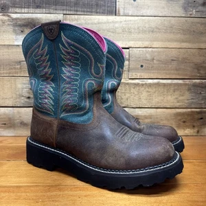 Stivali cowgirl western Ariat FatBaby Thunderbird 8" donna 9B pelle 10010926 - Foto 1 di 21