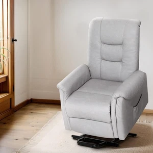 Recliner Chair, Leather Electric Chairs Lounge Heated Sofa Armchair, Home Furni - Picture 1 of 7