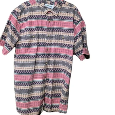 Orvis Shirt Mens Size L Multicolor Short Sleeve Button Geometric Southwestern - Image 1 of 4