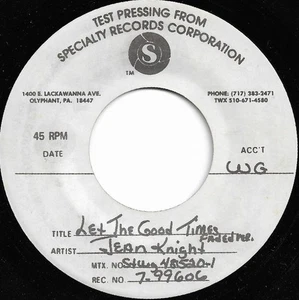 Jean Knight - Let The Good Times Roll / Magic, 7", (Vinyl) - Bild 1 von 1