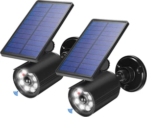 Solarleuchten Außen Bewegungsmelder Fluter 2000LM IP67 wasserdicht Sicherheit  - Bild 1 von 7