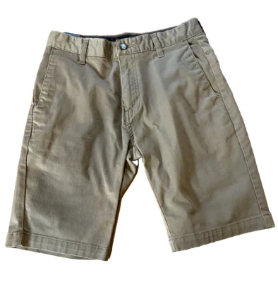 Volcom Shorts Men's Size 28 Slim Fit Green Stretch Chino Flat Front Gr8Condition - Image 1 of 4