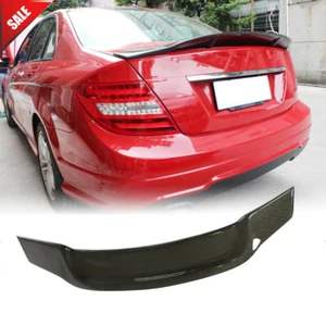 Carbon Fiber Rear Trunk Spoiler Wing Fits Benz W204 C250 C300 C63 AMG 08-13 - Picture 1 of 12