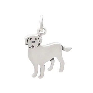 Labrador Retriever Lab Dog Breed Puppy 925 Solid Sterling Silver Charm Pendant - Picture 1 of 8