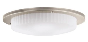 Kichler Antique Pewter And Matte White Acrlic 3 Light Fluorescent Ceiling $240 - Picture 1 of 1