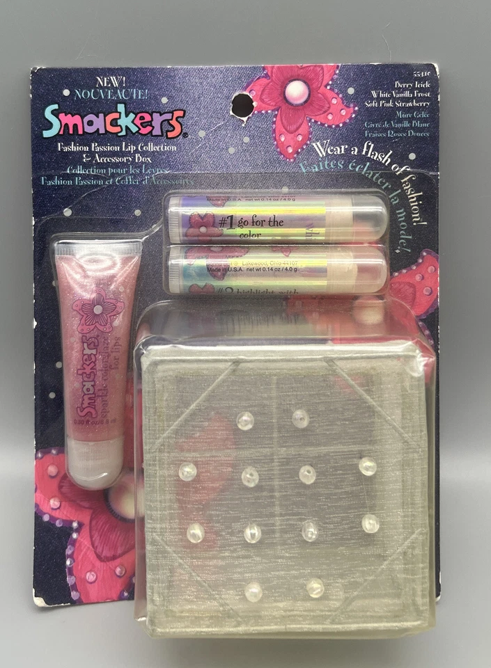 Vtg Lip Smackers Fashion Passion Collection & Accessory Box Bonne Bell NIB Rare - Image 1 of 4
