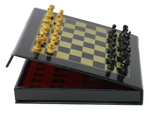 Letherette magnetisches Reise-Schachset zur Selbstaufbewahrung  - Bild 1 von 10