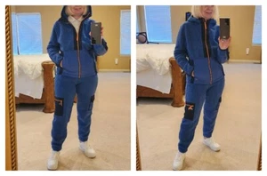 Russell Blue Faux Sherpa Jacket & Joggers 2-Pc Athletic Set Big Kids Sz. XL - Picture 1 of 23