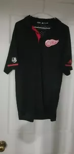 Detroit Red Wings Collared Shirt Black Size Medium - Picture 1 of 4