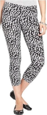 HUE Leopard Cotton Leggings - Black  X-Small 0-2 W23"x25" - Image 1 of 2