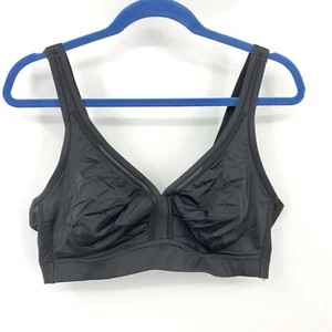 Cacique Women Size 42D Bra Wirefree Black Stretch Comfort T Shirt No Padding - Picture 1 of 8
