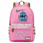 New Kawaii Stitch Backpack Boy Girl School Book Bags Women Teenager Shoulder Bag