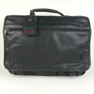 TUMI Alpha Expandable Flap Aktentasche Tasche 16" schwarz Nappaleder ohne Riemen 96071D4 - Bild 1 von 17