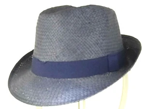 CAPPELLO TRILBY BIMBO PSEUDO PANAMA STILE BORSALINO - Imagen 1 de 3