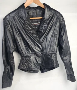 Wilsons 5097 Woman's Leather Tooled Floral Jacket Size S Excellent Condition - Picture 1 of 17