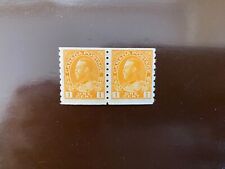 Canada Stamp - 1923  1-cent  KING GEORGE V 'ADMIRAL' COIL ISSUE  MINT PAIR  Fine