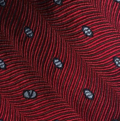 Corbata LOGO Seda VALENTINO Rayas Rojo Azul Italia Foto 1 de 4