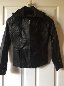 Colombian Black Leather Jacket - Woman Small - Picture 1 of 10