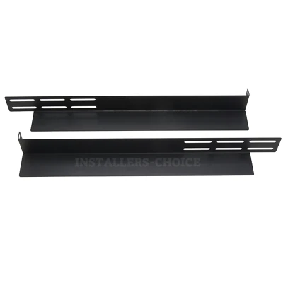 1U Adjustable Rack Mount Server Shelf Rails, 16.14" Deep, 6lb Capacity Black lot - Image 1 of 4