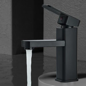 Schwarz Waschtischarmatur Badarmatur Wasserhahn Bad Waschbecken Mischbatterie - Bild 1 von 9