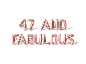 47 AND FABULOUS Letter & Number Balloon Banner - 47th Birthday Party Decorations - Picture 1 of 55