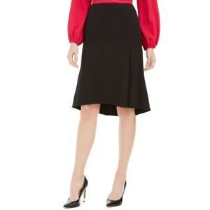 KASPER NEW Women's Black Petite Solid Flare-hem A-Line Skirt 2P TEDO