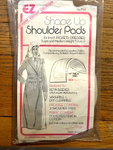 EZ Shape Up Shoulder Pads Epaulets Padding Set of 2 White 80’s Ann Bozzi - Picture 1 of 5