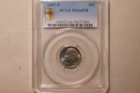 2007-P ROOSEVELT DIME GRADED PCGS MS66FB READ DESCRIPTION Cover