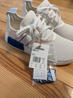 Adidas NMD R1 Cloud White / Off White / Blue Bird GX0999 - NEU - Bild 1 von 4