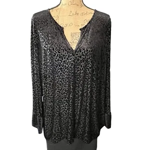 The Limited Damen 2X Burnout Samt Bluse Gepard Print Witchy Goth Whimsigoth - Bild 1 von 15