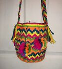 Authentic Handmade Wayuu Embellished Purse Bag One-of-A-Kind Art