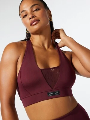 Savage X Fenty Racer X Size Small Medium-Impact Wine Night Purple Sports Bra NWT - Image 1 of 4