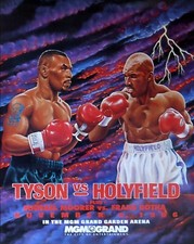 MIKE TYSON vs EVANDER HOLYFIELD 8X10 PHOTO BOXING POSTER PICTURE 
