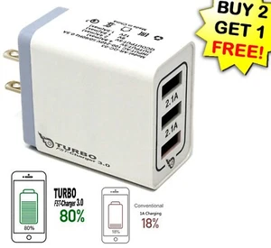 USB Fast Quick wall Charger Adapter (18W / 5,9,12V / 4A) for Android or iPhone - Picture 1 of 41