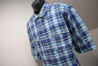 Sean John Linen Blend Button Up Shirt Front Pockets Plaid Mens Sz 2XL - Image 1 of 4