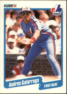 1990 Andres Galarraga Fleer Baseball Card #345 - Image 1 of 2