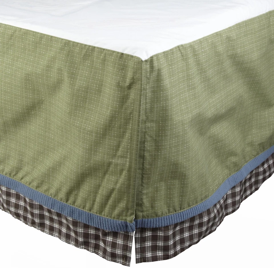  Nuevo Cocalo Kids "Sports Fan" Doble Polvo Completo Volantes/Falda de Cama Verde Nuevo en Paquete Foto 1 de 4