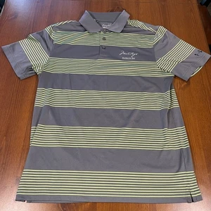 Under Armour Montage Kapalua Bay Striped Green Golf Polo Shirt Mens Medium MD - Picture 1 of 8