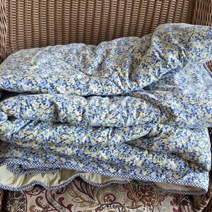 Tommy Hilfiger Twin Bettdecke Wendedecke beidseitig Blumen Vintage Baumwolle - Bild 1 von 10