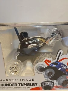 Thunder Tumbler Wireless Remote Control Spinning Car By Sharper Image Black New. - Picture 1 of 9