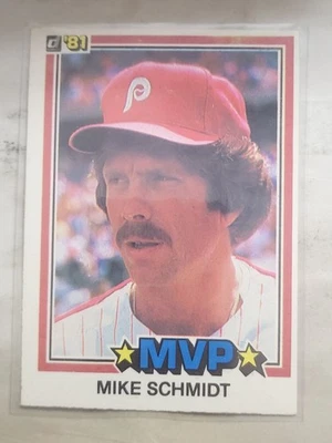 1981 Donruss Baseball Mike Schmidt MVP # 590 Philadelphia Phillies - Image 1 of 2
