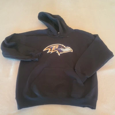 Baltimore Ravens Black Sweatshirt Hoodie NFL Football Pullover Unisex New - Image 1 of 4