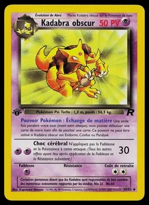 Pokemon Card - Dark Kadabra Obscur Team Rocket French 39/82 1st Edition - Picture 1 of 2