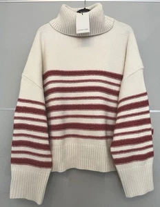 Nobody's Child Roll Neck MEET THE JEAN striped Jumper Size L RRP £69 ASOS M&S - Picture 1 of 13