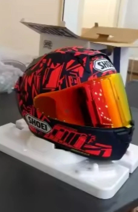 SHOEI Visiera Lente per X15 Z8 RF1400 NXR2 CWR-F2 X-SPR Scudo Oro Rosso - Immagine 1 di 1