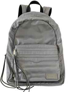 Rebecca Minkoff Backpack Nylon Padded Shoulder Straps Gray 15 inches x 10 inches - Picture 1 of 9
