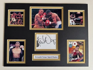 Boxing Fernando Vargas Signed 16" X 12" Double Mounted Display - Picture 1 of 3