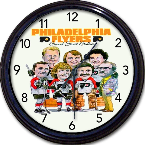 Philadelphia Flyers Hockey Broad Street Wall Clock Bobby Clarke Stanley Cup NHL Cover