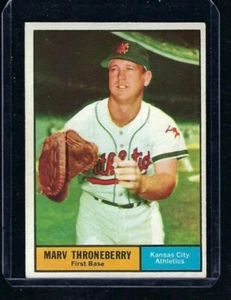 1961 Topps #57 Marv Throneberry, Kansas City Athletics, EX-MT (MK)! - Picture 1 of 2
