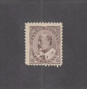 CANADÁ (MK4196) # 93 F-MH 10 quilates KING EDWARD VII/MARRÓN LILA GATO VALOR $200 - Imagen 1 de 1